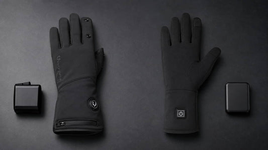 7.4V standalone heated glove and 5V heated liner with their matching rechargeable batteries