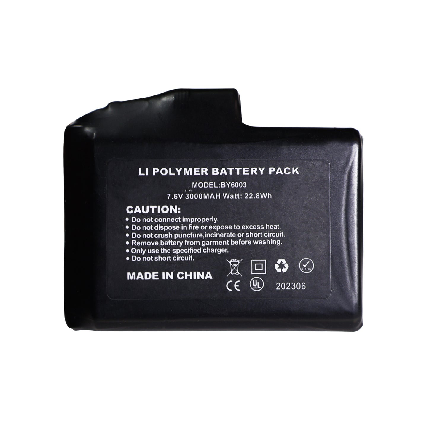 3000 mAh 7.6v lithium battery gives the gloves long-lasting life