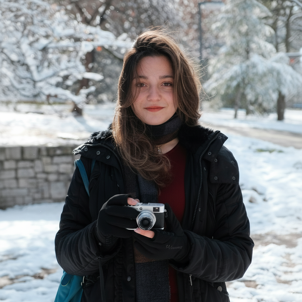 Outdoor photography in the snow using Arcfomor heated gloves to maintain finger dexterity.