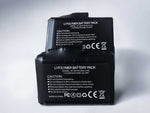 Pair of Arcfomor 7.4V 3000mAh lithium-polymer batteries for heated gloves