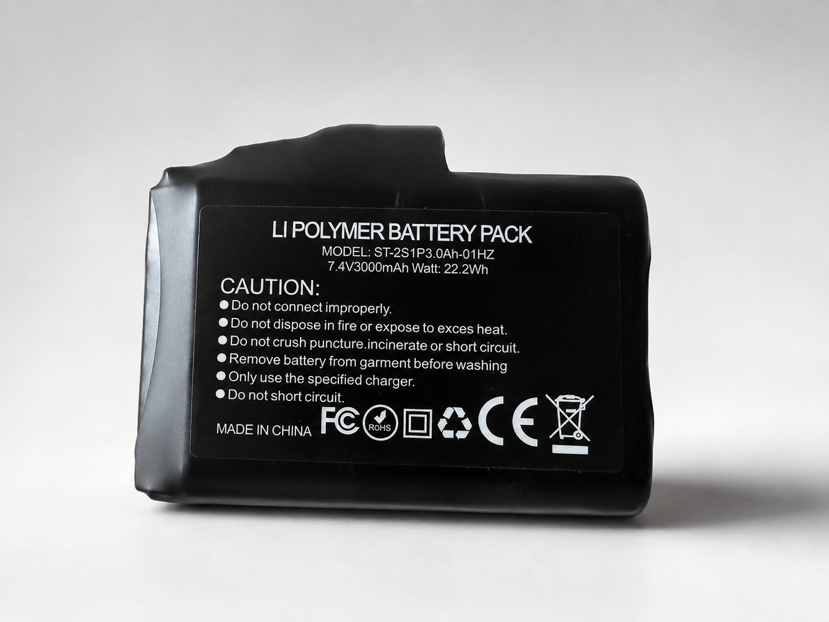 Arcfomor 7.4V 3000mAh lithium-polymer battery for heated gloves