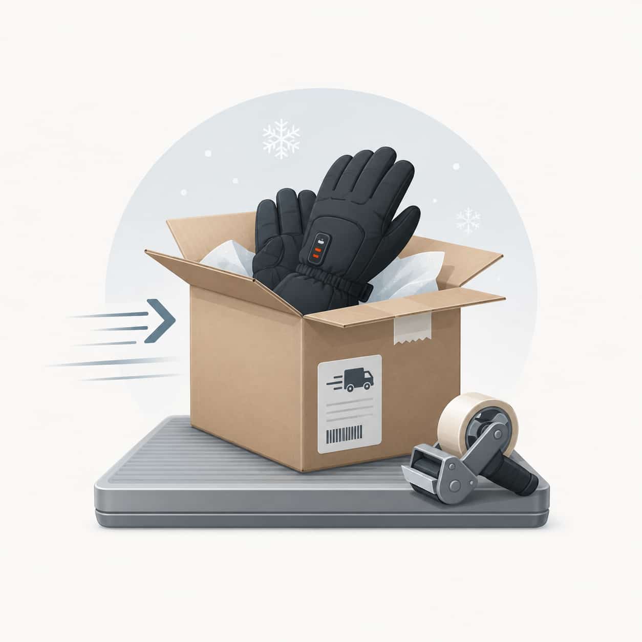 Arcfomor heated gloves packed for fast U.S. dispatch