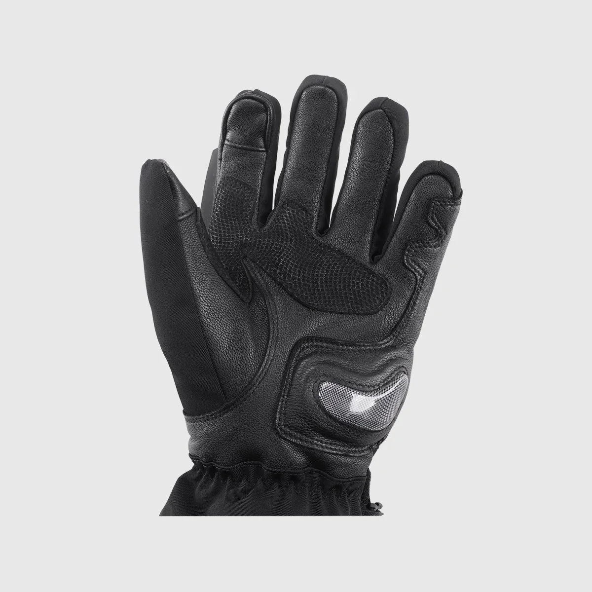 Goatskin palm with grip reinforcement and carbon fiber palm-heel shell on a Basalt glove
