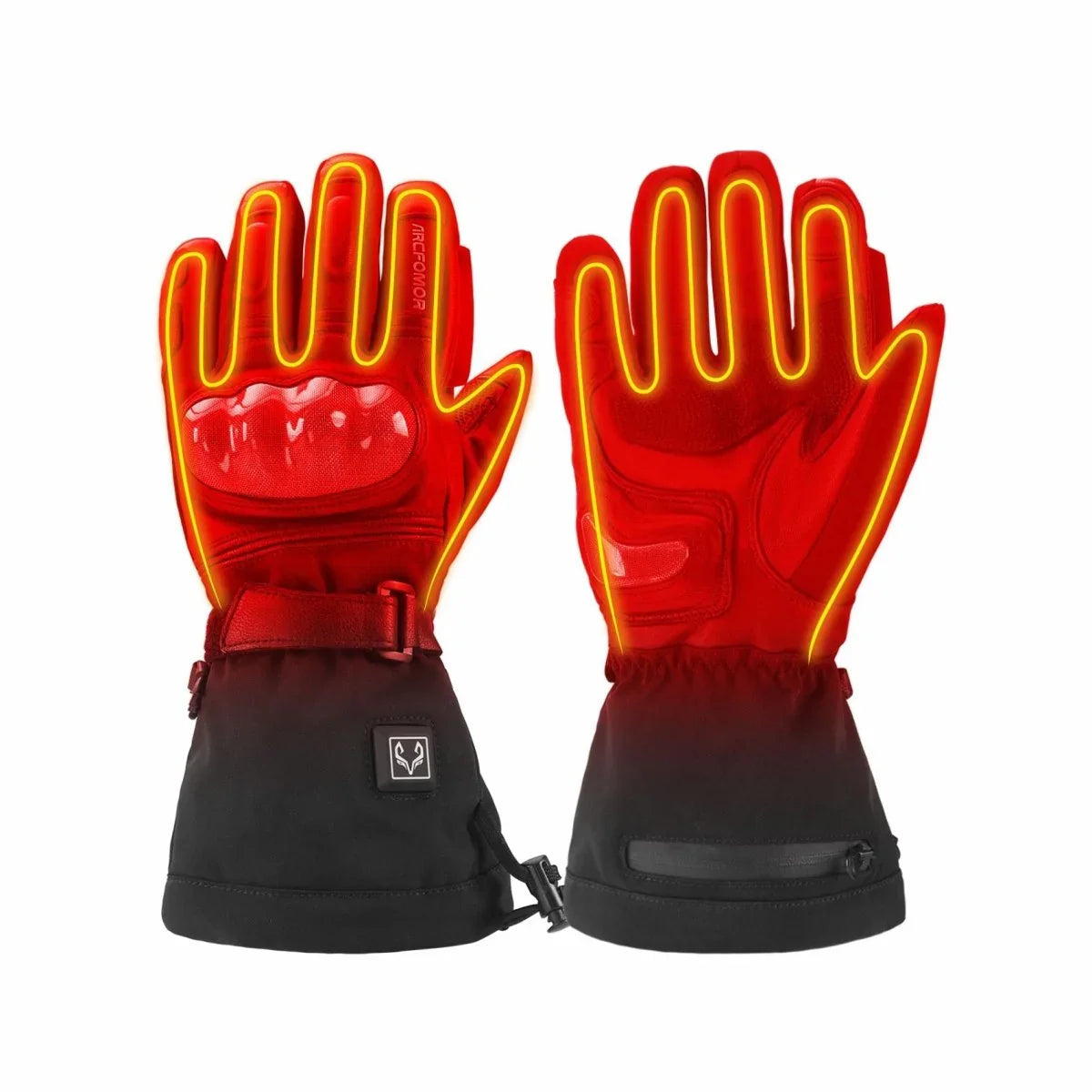 Illustrative warmth visualization on Basalt heated motorcycle gloves