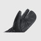 Crab Claw heated lobster gloves showing the full goatskin palm and 3-finger layout