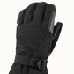 Crab Leg glove back showing woven fabric, stitched finger joints, leather side reinforcement and an adjustable wrist strap.