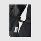 Crab Leg heated snow gloves showing the pairing clip, wrist strap and 3M insulation label