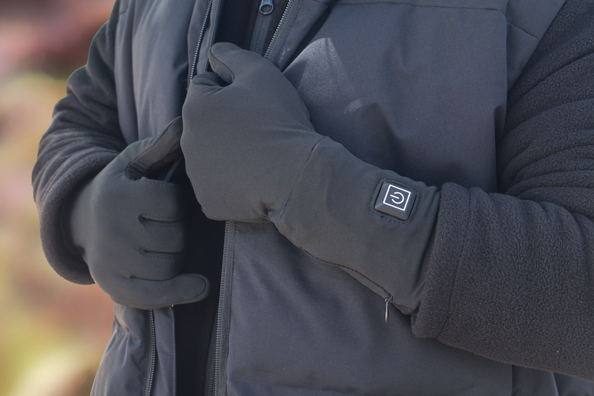 Dragonfly heated glove liner with a heat controller on the wrist cuff
