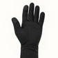 Palm view of a Dragonfly heated glove liner, showing the curved thumb panel and fingertip patches.