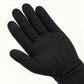 Close-up of the touchscreen-compatible fabric on the thumb and index finger of a Dragonfly heated glove liner.