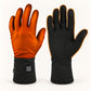 Dragonfly heated glove liners with illustrated heating zones across the back of the hand and the backs of the fingers.