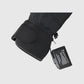 Ember 2.0 heated glove connected to its 7.4V 3000mAh wrist battery