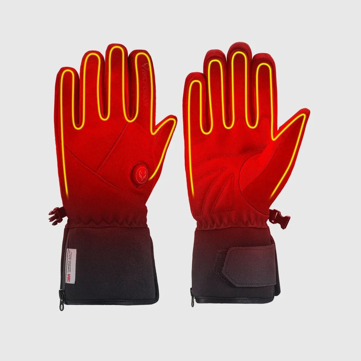 Illustrative warmth visualization on Ember 2.0 mid-weight heated gloves