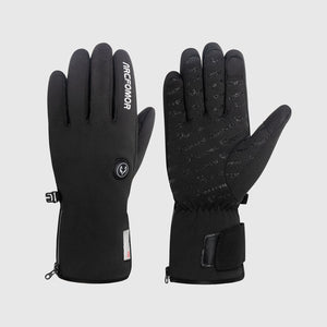 Feather 7.4V slim-fit heated gloves shown from back and palm views
