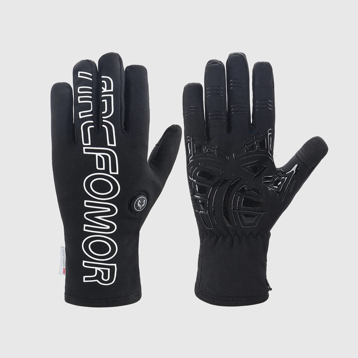Feather heated gloves in the earlier large-logo clearance style