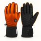 Feather heated gloves with illustrated heating zones across the back of the hand and the backs of the fingers.