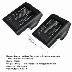 7.4V 3000mAh Heated Glove Battery Pair