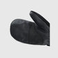 Close-up of the full goatskin palm and textured grip on Niagara Stone heated mittens