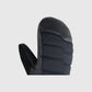 Close-up of the goatskin fingertip panel and polyester back on Niagara Stone heated mittens