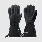 Black Ottawa Nights heated gloves shown from back-of-hand and palm sides