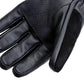 Close-up of goatskin palm, silicone grip and touchscreen thumb
