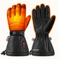 Polar Baron heated gloves with illustrated heating zones across the back of the hand and fingers.