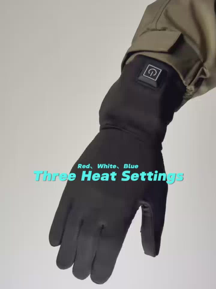 Dragonfly 0.5mm heated glove liner demonstration with three heat settings