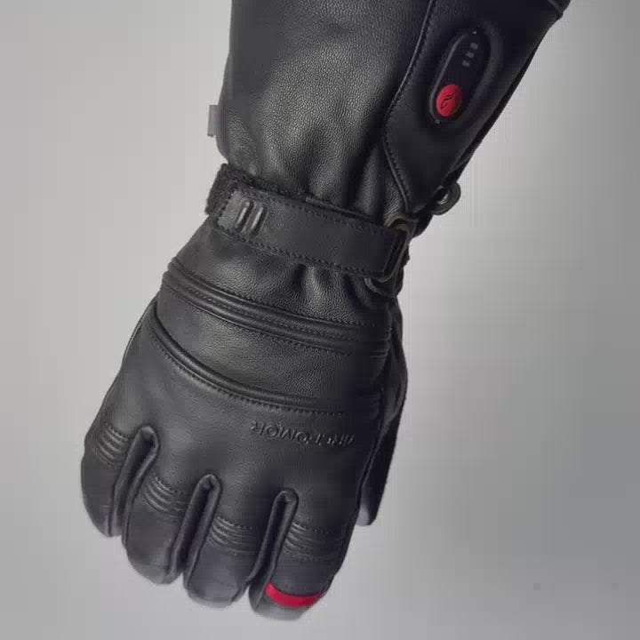 Polar Baron waterproof goatskin heated gloves feature demonstration
