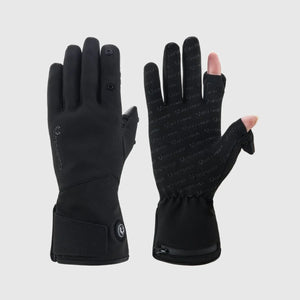 Spider Silk 7.4V heated gloves showing the palm, back and flip-top thumb and index finger