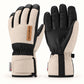 Black and khaki Summit of Kunlun shell gloves showing the woven back, black PU palm and short hook-and-loop cuffs.