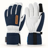 Summit of Kunlun 2-in-1 PU-Palm Shell Gloves - White & Navy Blue