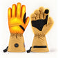 Vellum 2.0 heated gloves with illustrated heating zones across the back of the hand and the backs of the fingers.