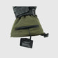 Zippered battery pocket and 7.4V battery on Vortex heated motorcycle gloves