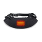 Rear view of the WarmHeart heated hand warmer muff showing a central heating area