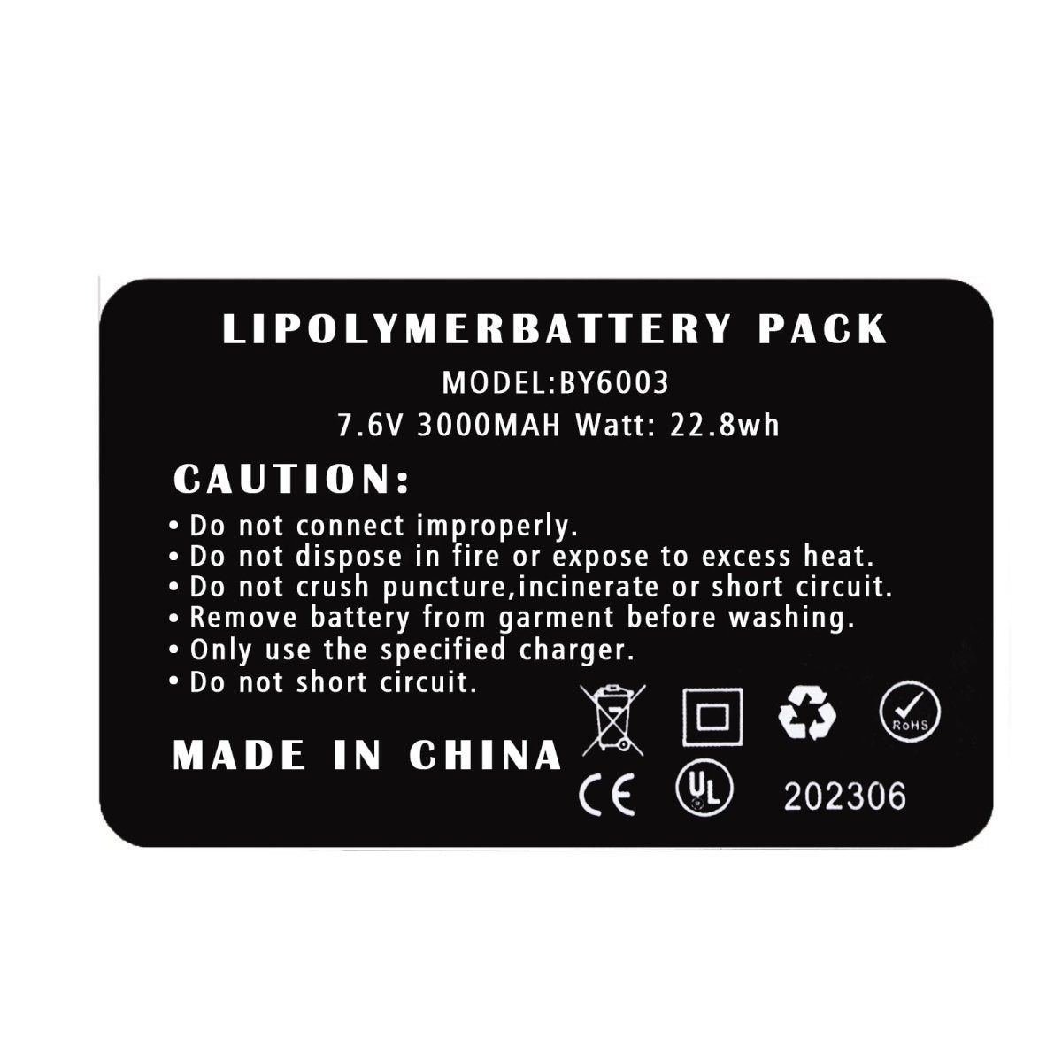 This picture explains how to store this battery and what to pay attention to when using it.