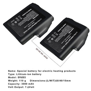 This picture illustrates the parameters of this battery, weight 110g, 3000mAh and 7.6V
